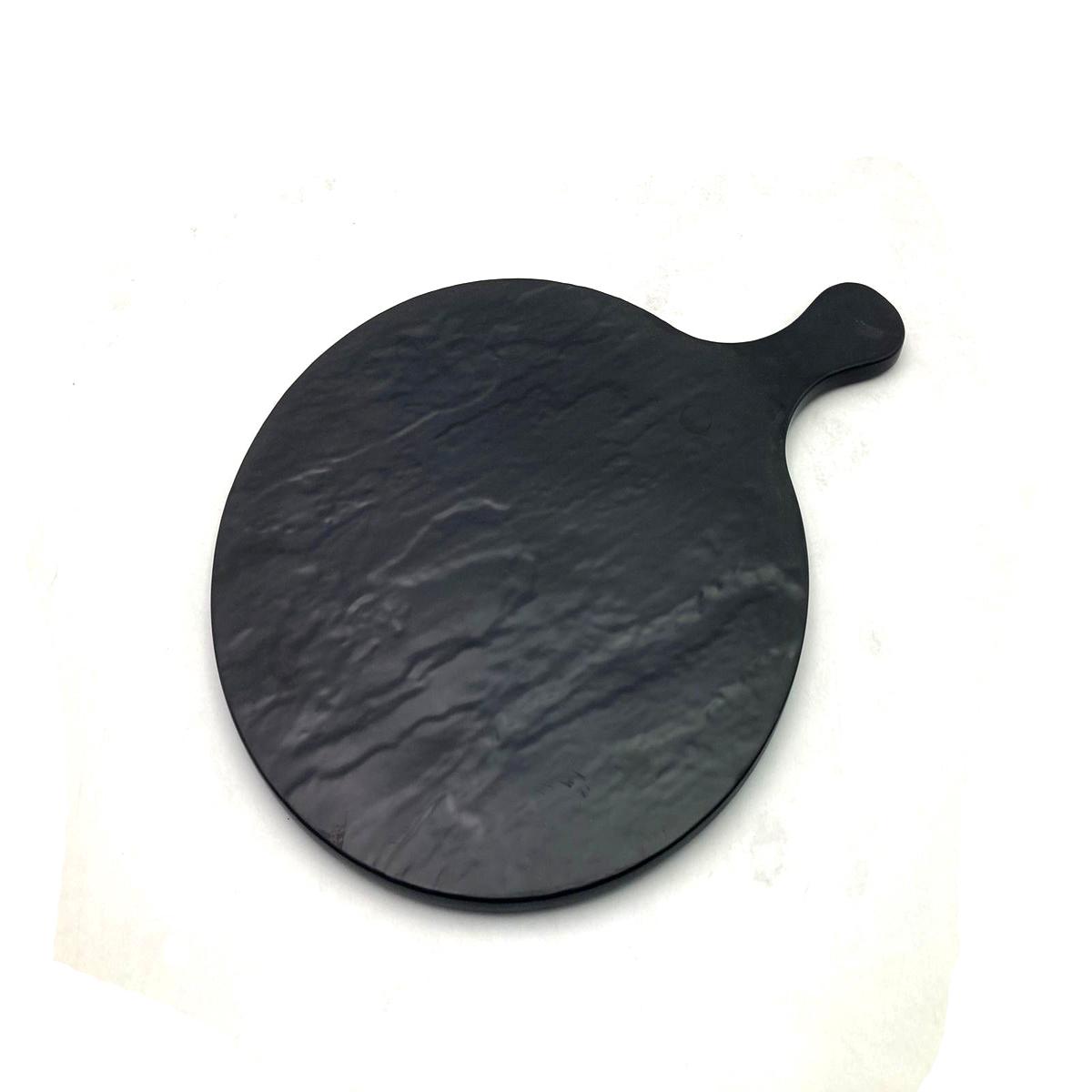 Melamine Flat Round Display Plate Granite Design