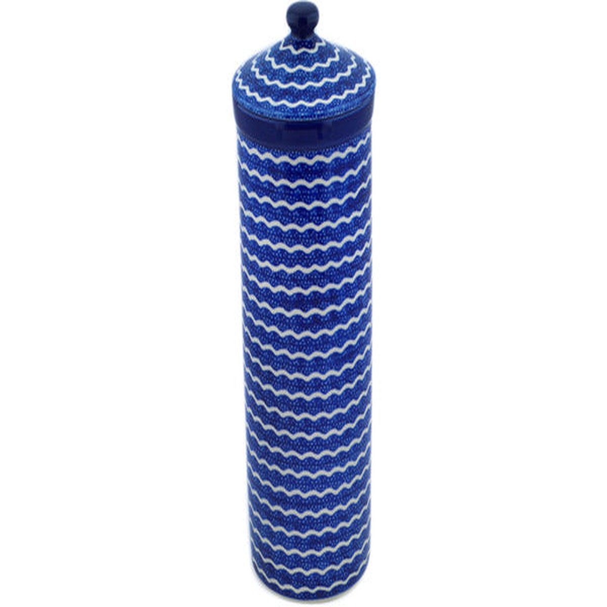 Polish Pottery spaghetti container Totally Wavy